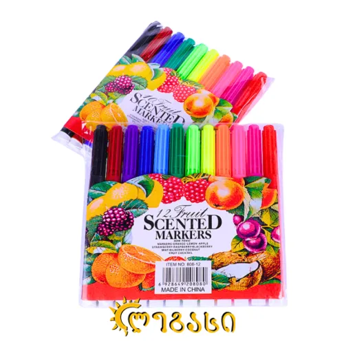 სურნელოვანი ფლომასტერი (12 ფერი) 